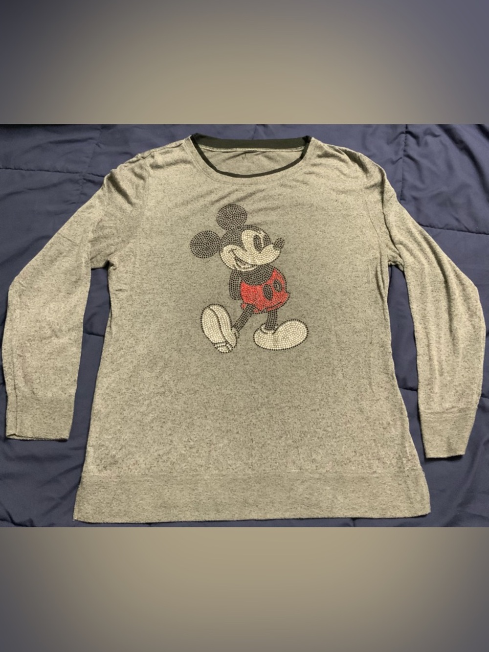 Disney Gray Tee with Red Mickey Graphic